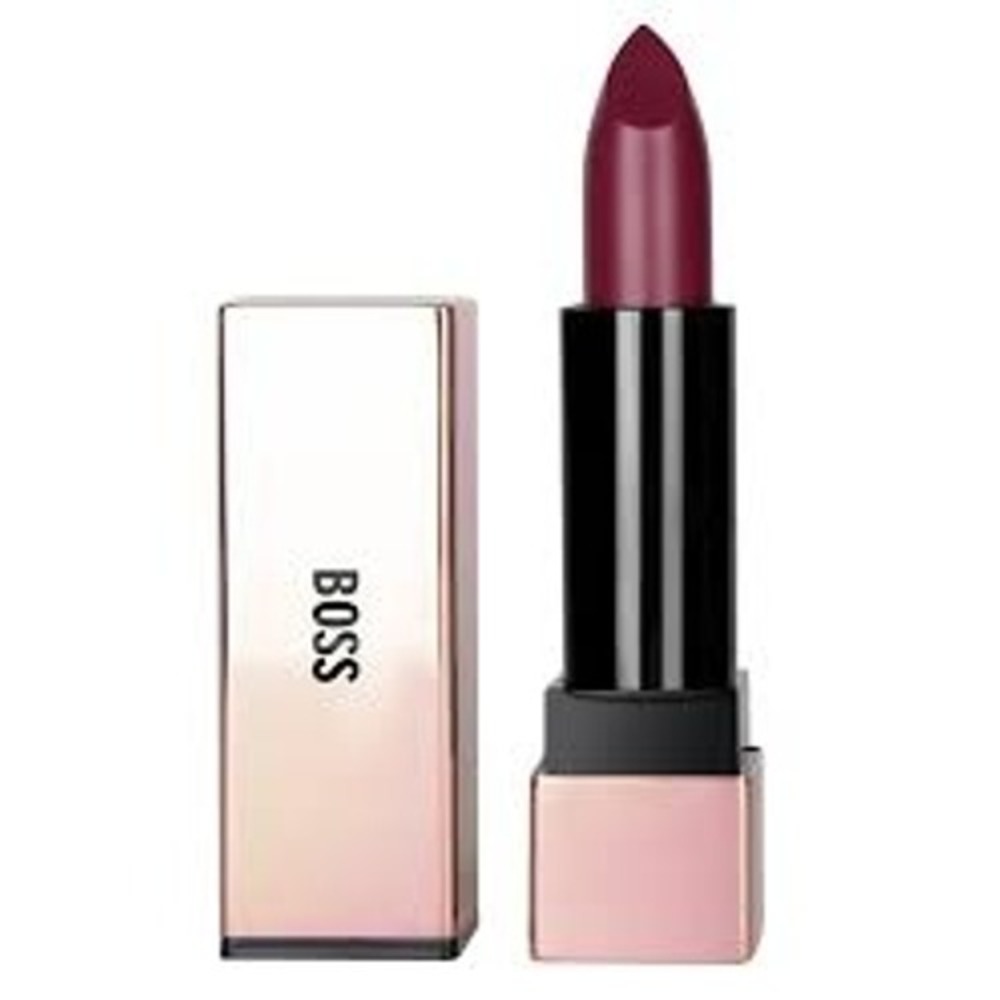 REALHER Moisturizing Lipstick I Am Boss Deep Berry Rose Gold Case New